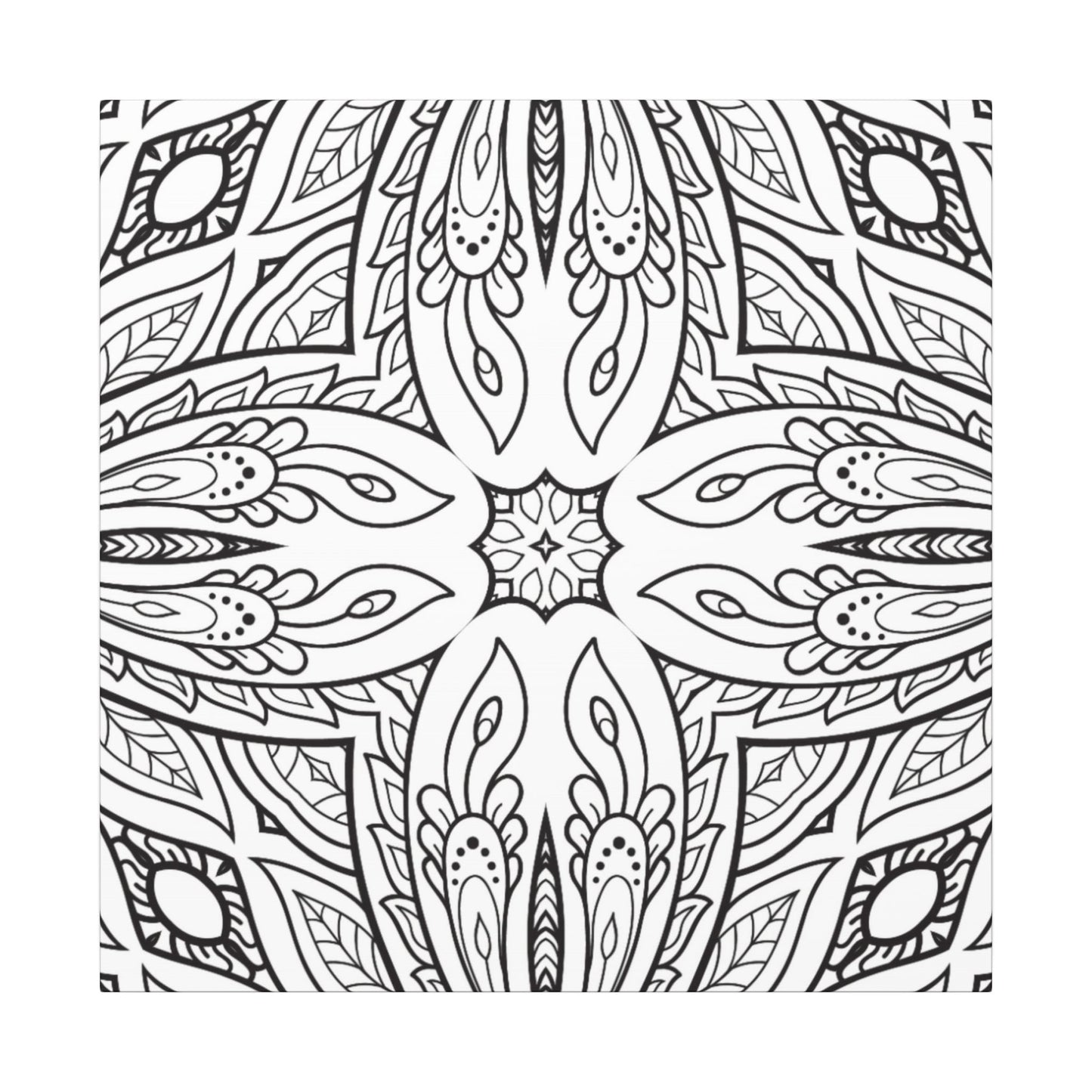 Paint-Your-Own Mandala Canvas Design #10, Stretched, 0.75" (Multi-Size)