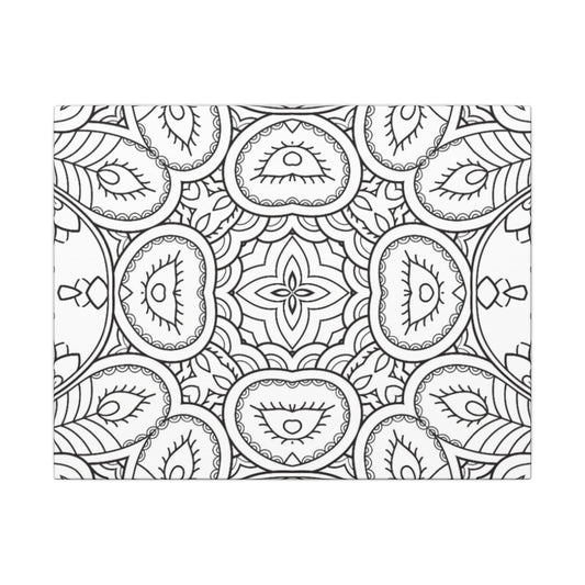Paint-Your-Own Mandala Canvas Design #24, Stretched, 0.75" (Multi-Size)