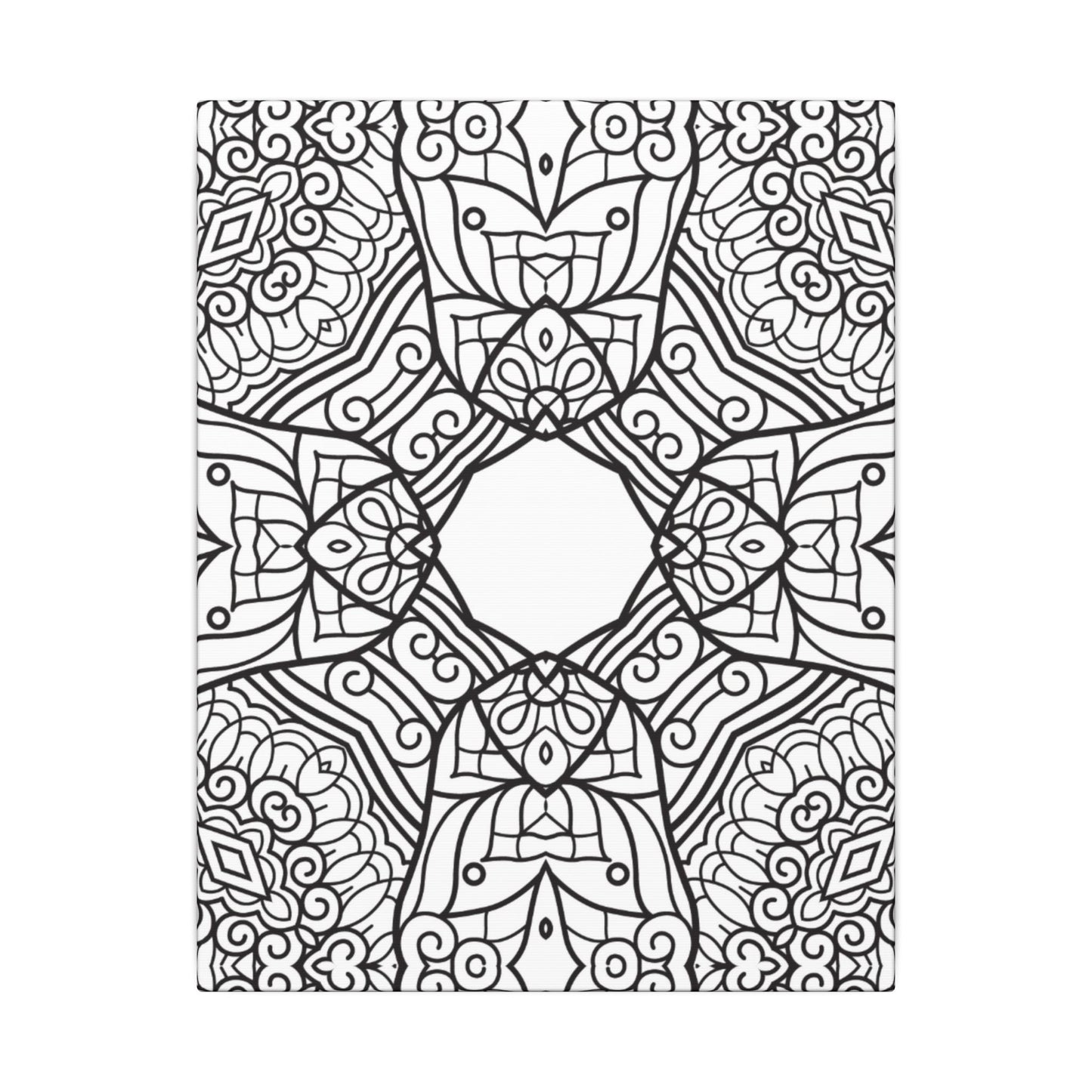 Paint-Your-Own Mandala Canvas Design #12, Stretched, 0.75" (Multi-Size)