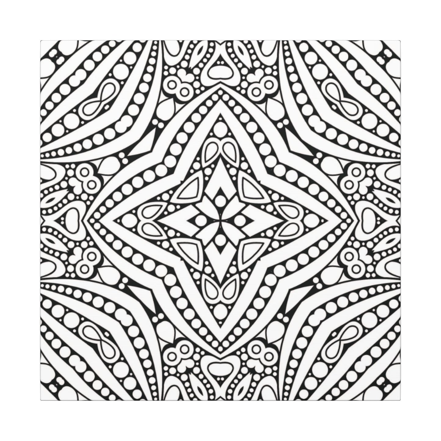 Paint-Your-Own Mandala Canvas Design #46, Stretched, 0.75" (Multi-Size)