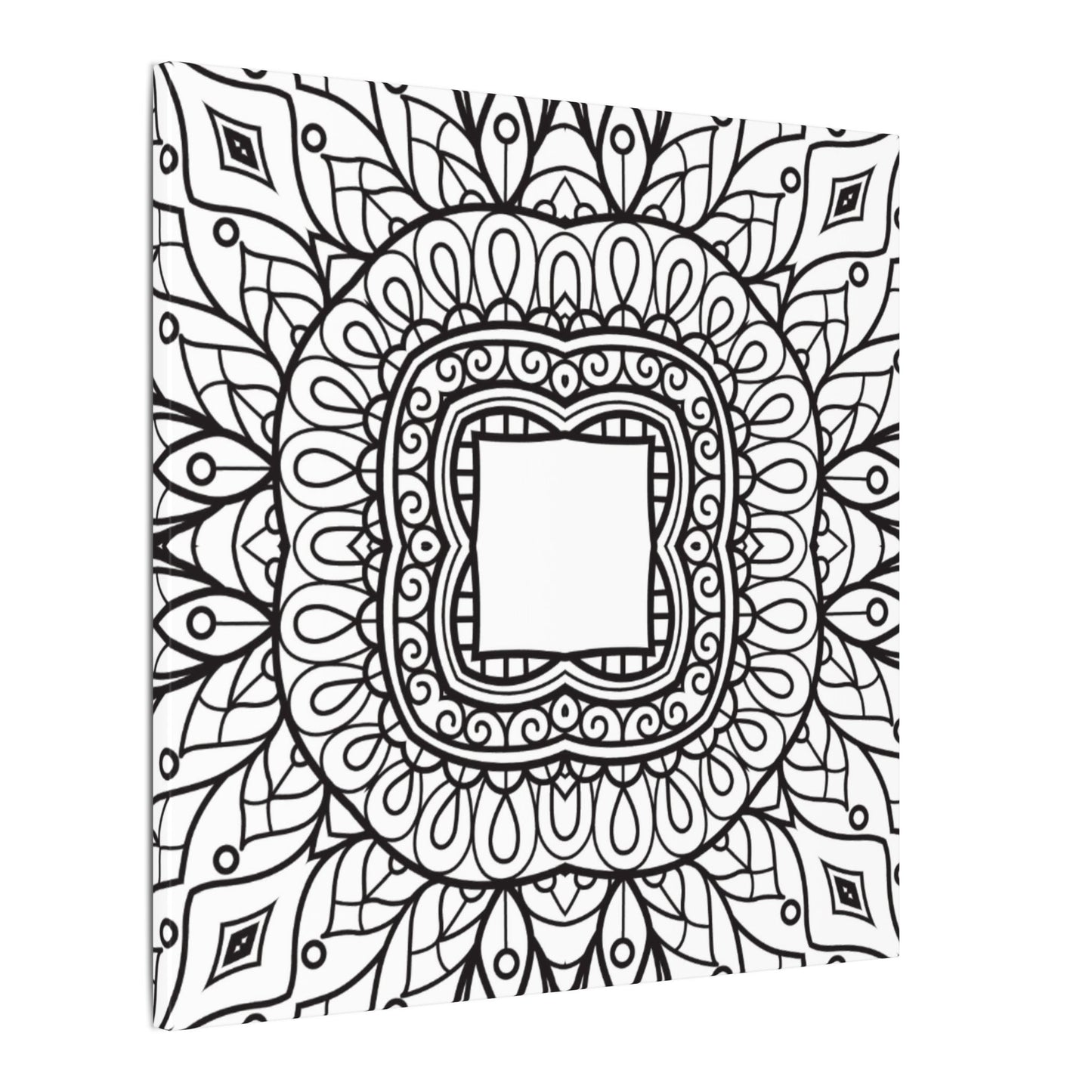 Paint-Your-Own Mandala Canvas Design #6, Stretched, 0.75" (Multi-Size)