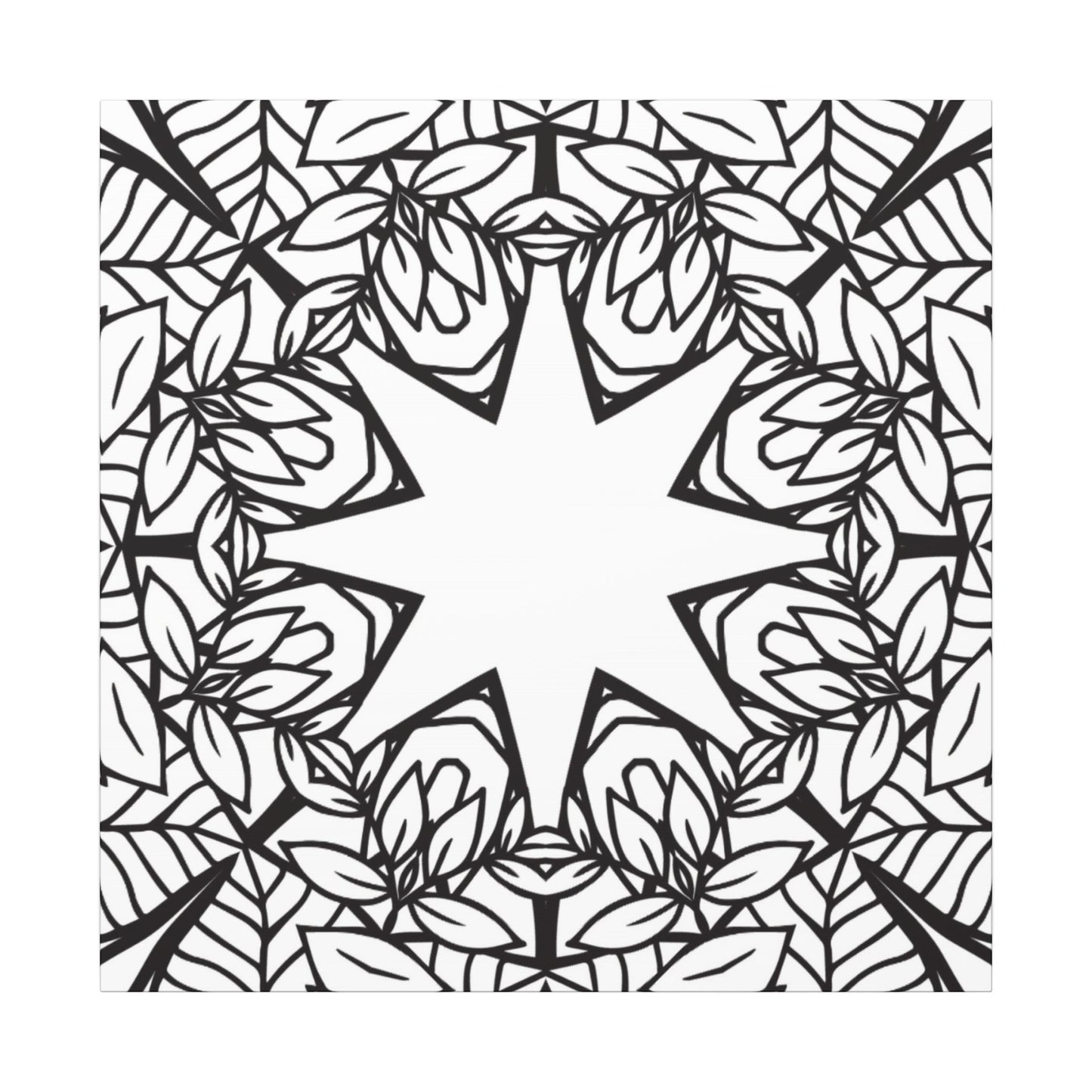 Paint-Your-Own Mandala Canvas Design #3, Stretched, 0.75" (Multi-Size)