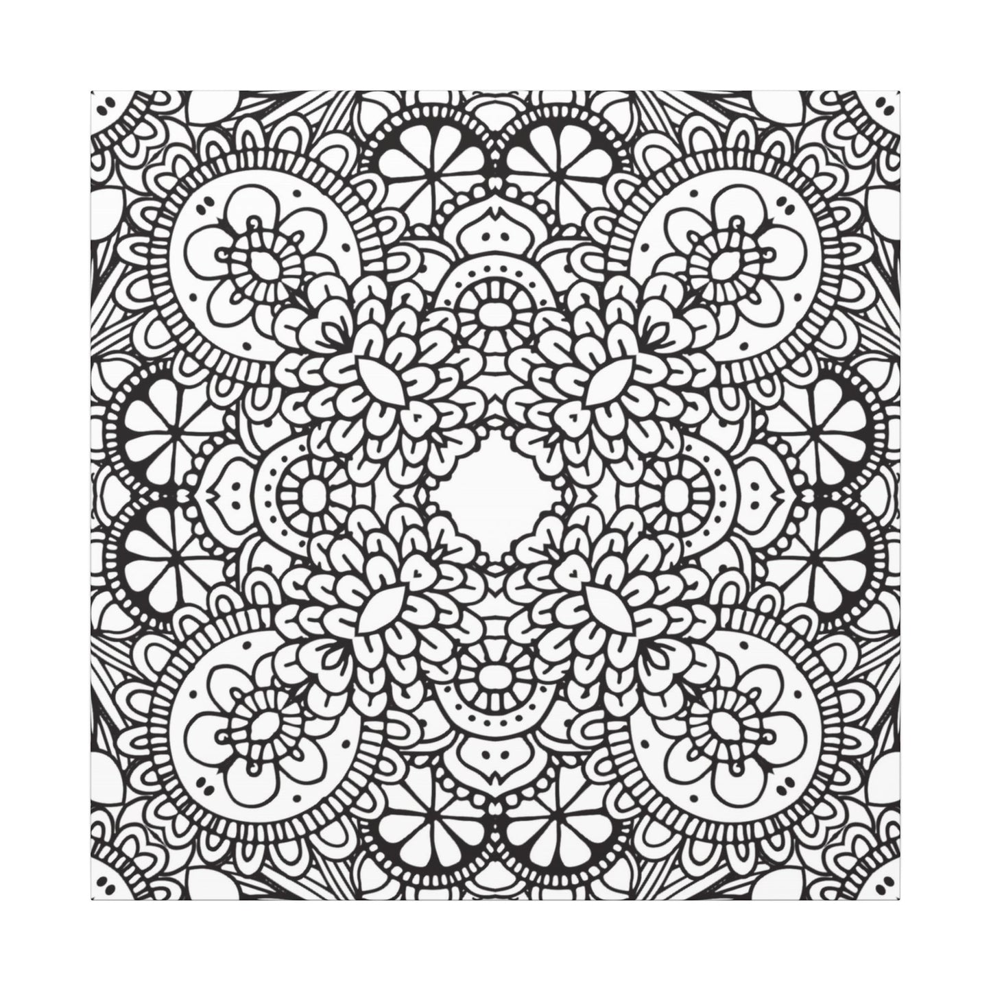 Paint-Your-Own Mandala Canvas Design #33, Stretched, 0.75" (Multi-Size)