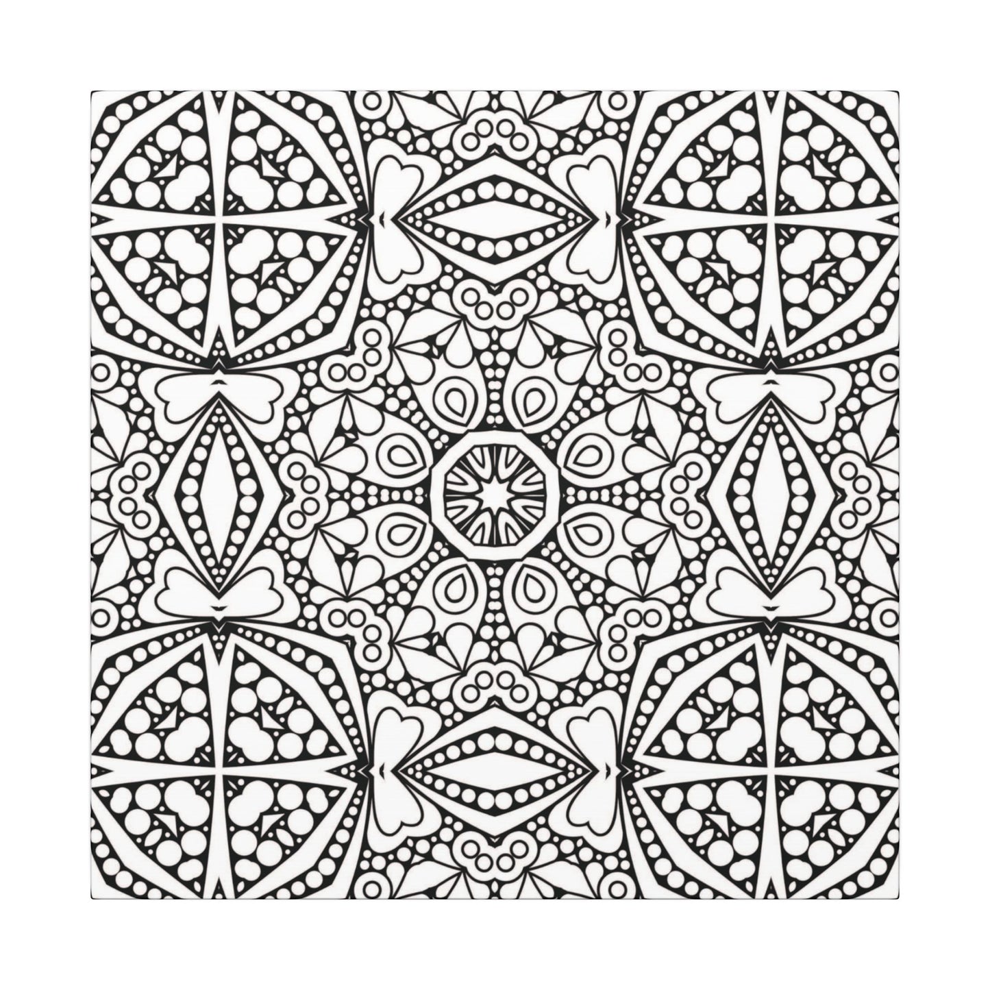 Paint-Your-Own Mandala Canvas Design #45, Stretched, 0.75" (Multi-Size)
