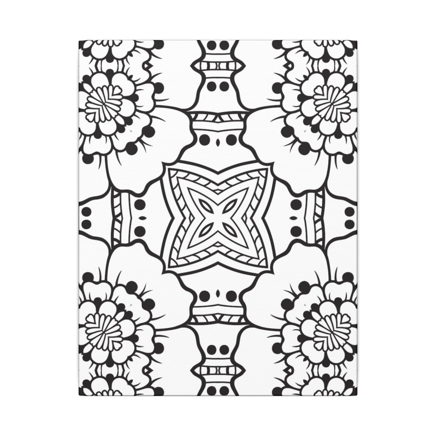Paint-Your-Own Mandala Canvas Design #25, Stretched, 0.75" (Multi-Size)