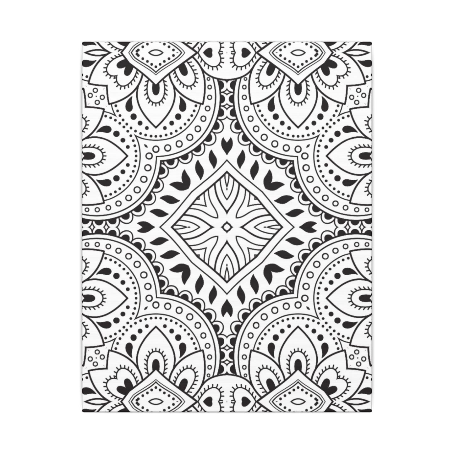 Paint-Your-Own Mandala Canvas Design #19, Stretched, 0.75" (Multi-Size)
