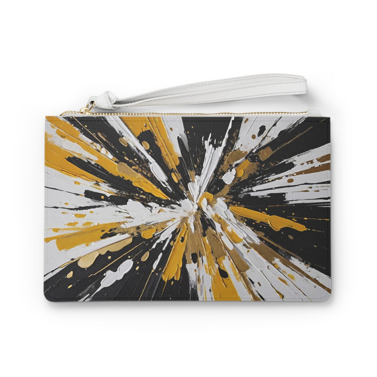 Abstract Splatter Paint Clutch Bag