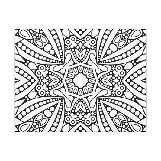 Paint-Your-Own Mandala Canvas Design #47, Stretched, 0.75" (Multi-Size)