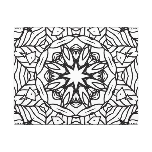 Paint-Your-Own Mandala Canvas Design #20, Stretched, 0.75" (Multi-Size)