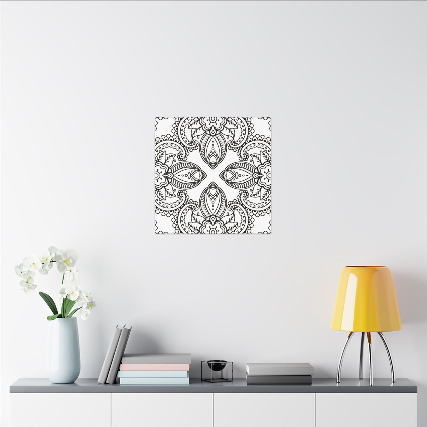 Paint-Your-Own Mandala Canvas Design #34, Stretched, 0.75" (Multi-Size)