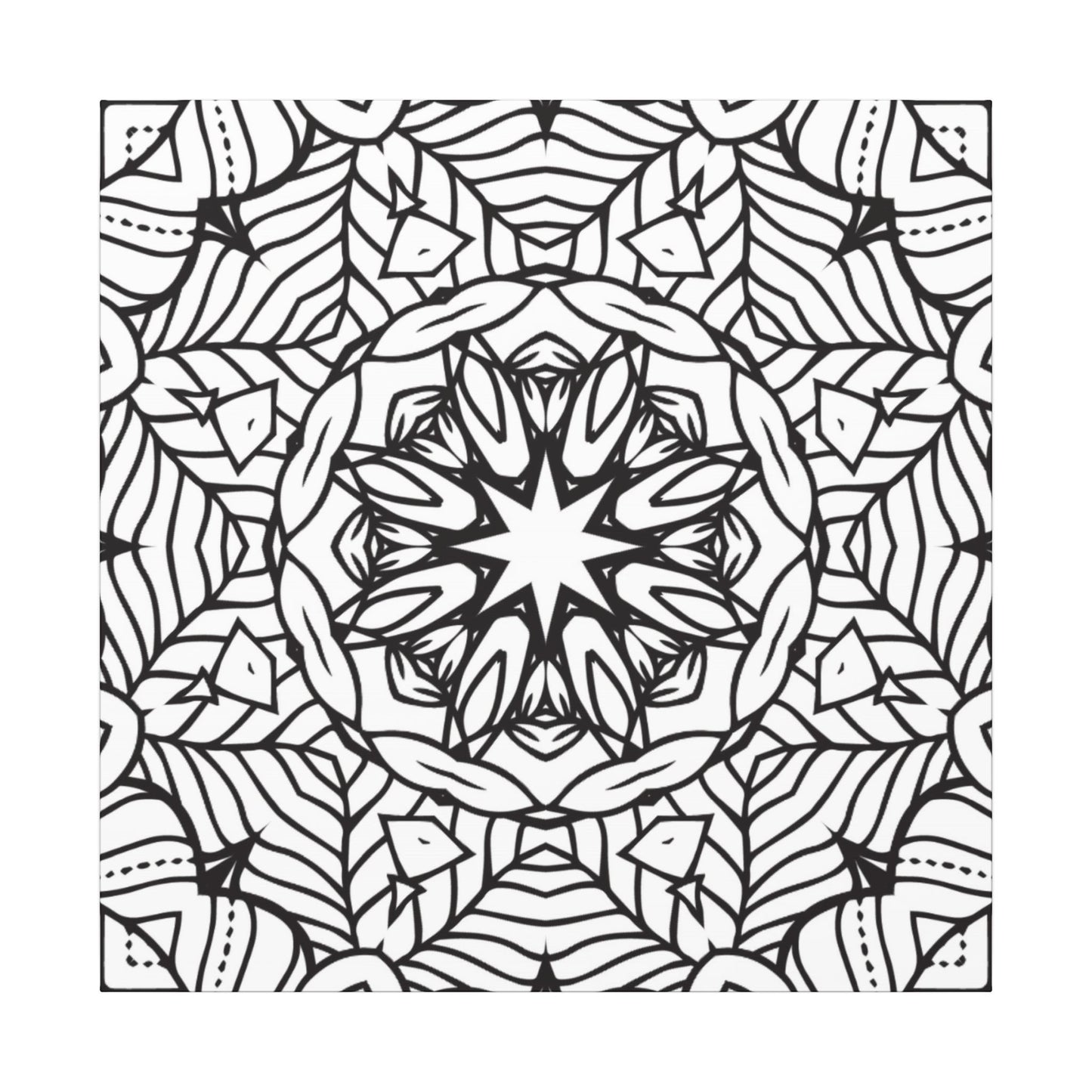 Paint-Your-Own Mandala Canvas Design #20, Stretched, 0.75" (Multi-Size)