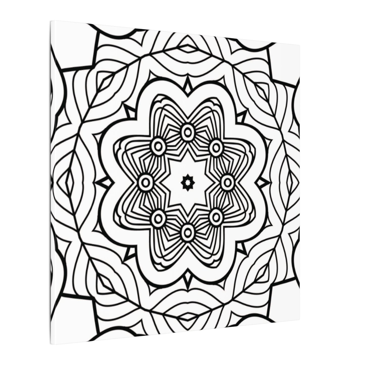 Paint-Your-Own Mandala Canvas Design #43, Stretched, 0.75" (Multi-Size)