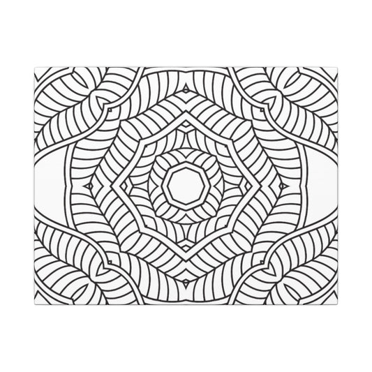 Paint-Your-Own Mandala Canvas Design #31, Stretched, 0.75" (Multi-Size)