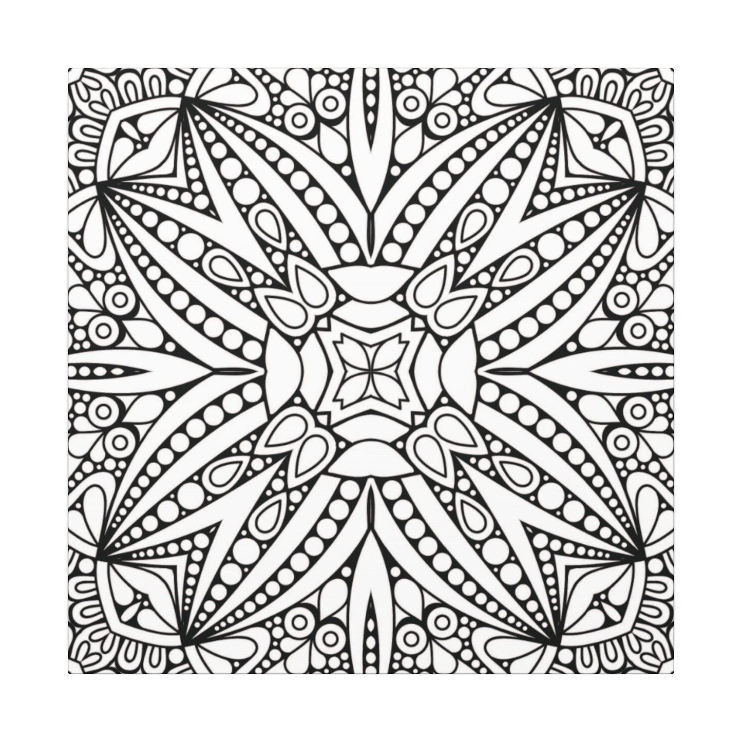 Paint-Your-Own Mandala Canvas Design #41, Stretched, 0.75" (Multi-Size)