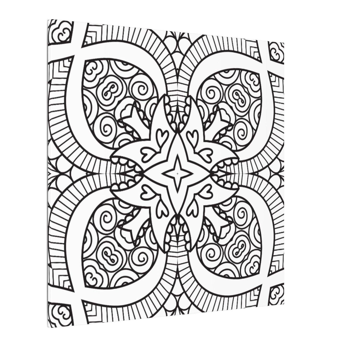 Paint-Your-Own Mandala Canvas Design #17, Stretched, 0.75" (Multi-Size)