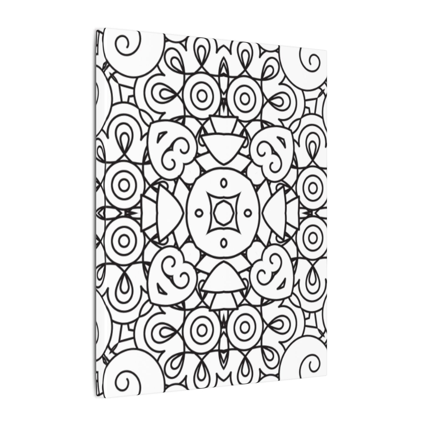 Paint-Your-Own Mandala Canvas Design #28, Stretched, 0.75" (Multi-Size)