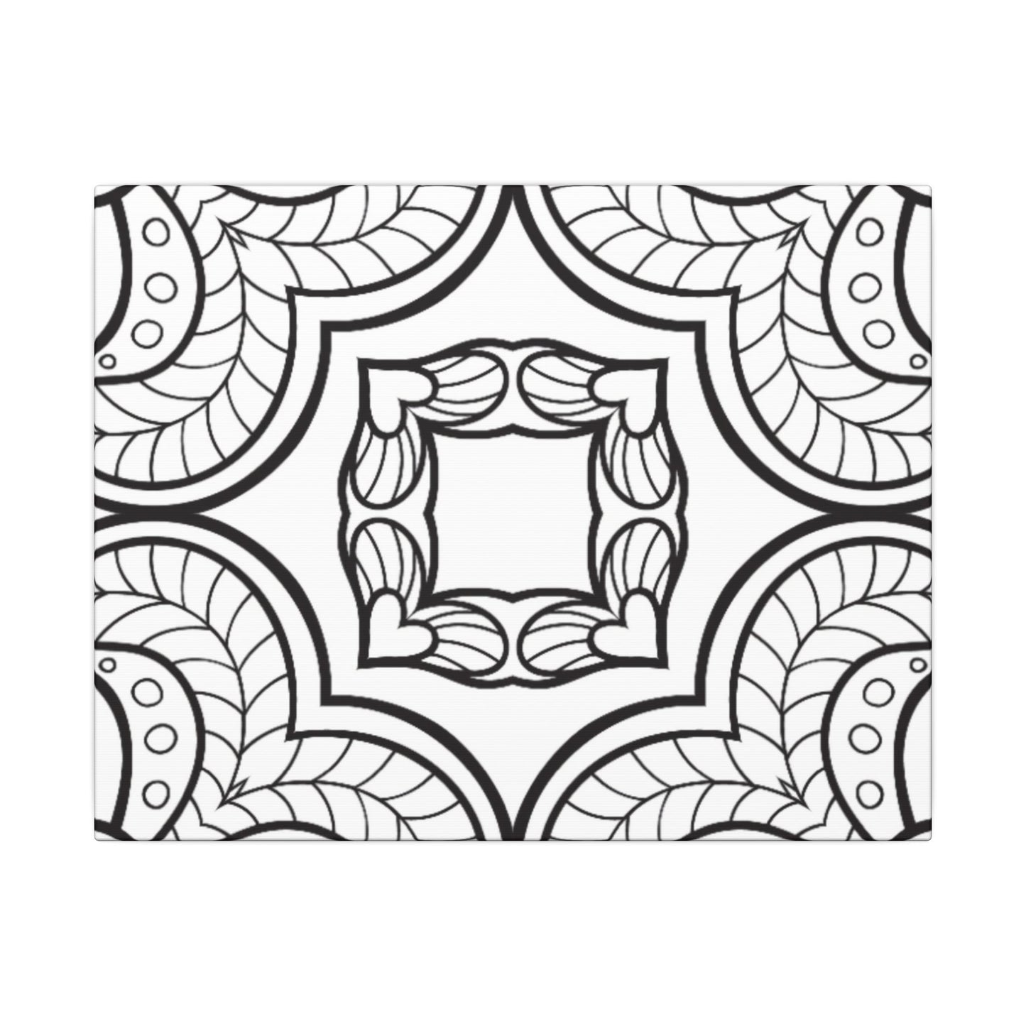 Paint-Your-Own Mandala Canvas Design #35, Stretched, 0.75" (Multi-Size)