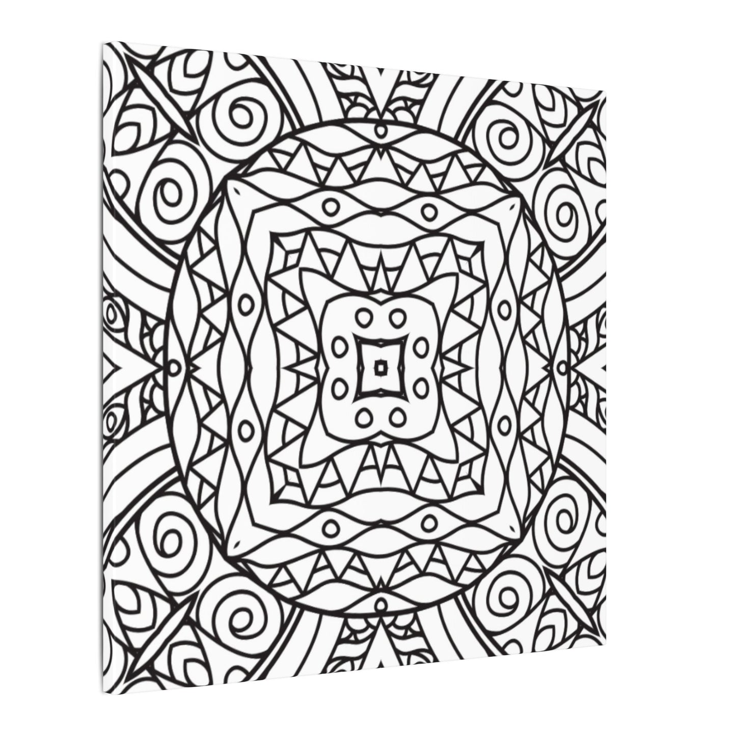 Paint-Your-Own Mandala Canvas Design #9, Stretched, 0.75" (Multi-Size)