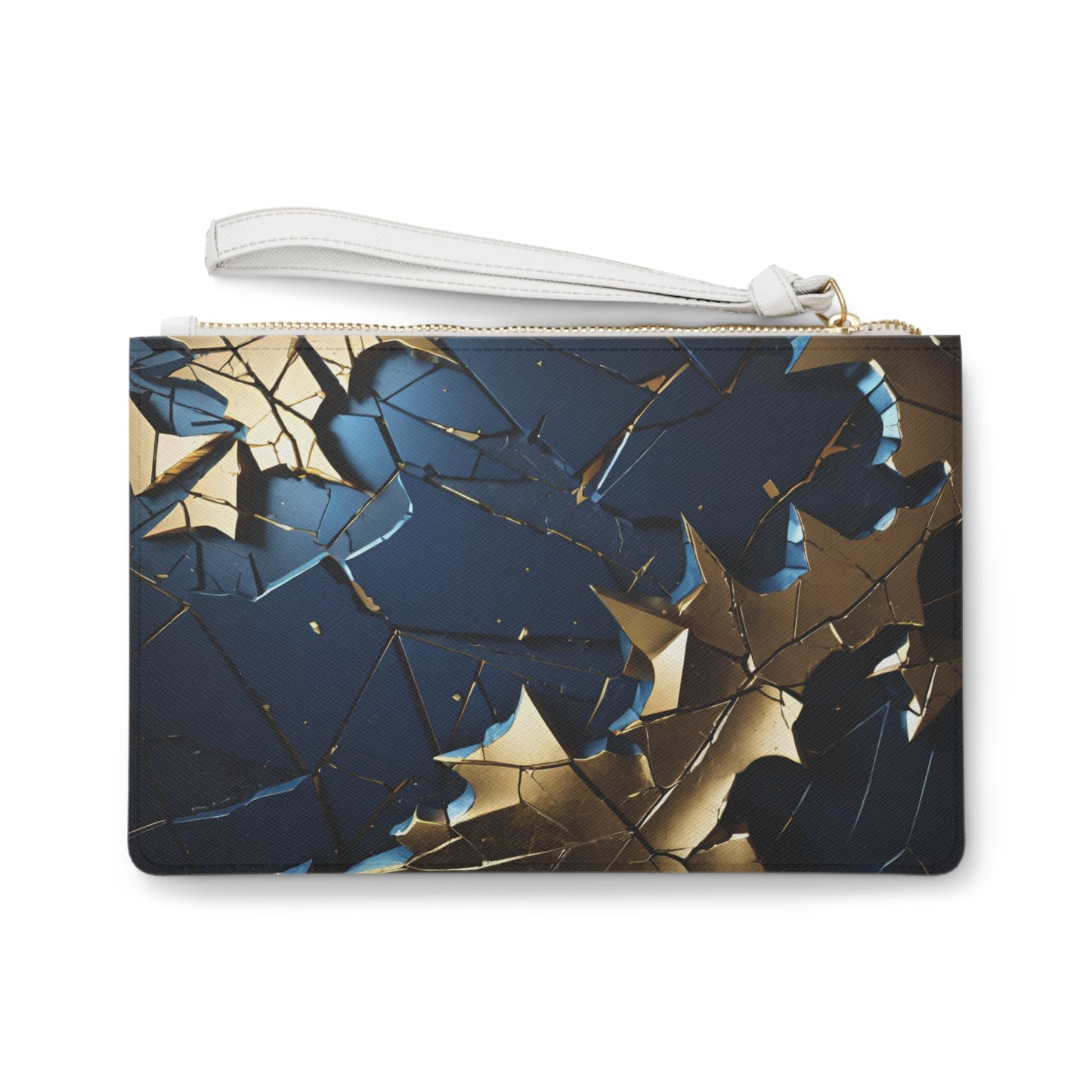 Gold Leaf Glassy Clutch Bag