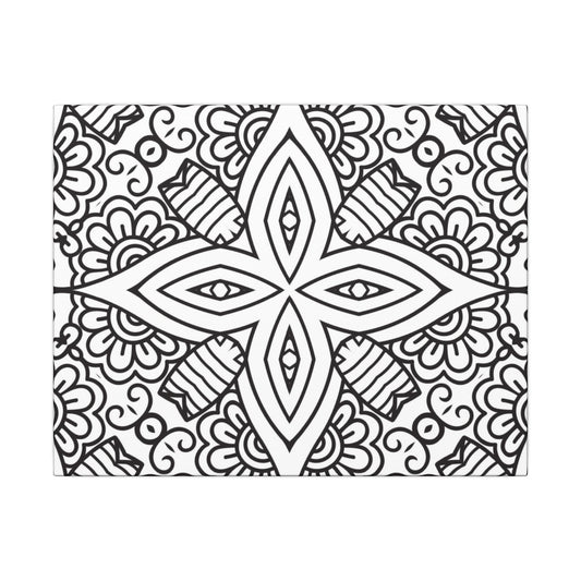 Paint-Your-Own Mandala Canvas Design #4, Stretched, 0.75" (Multi-Size)