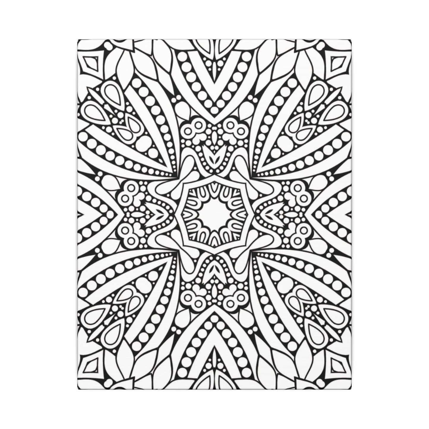 Paint-Your-Own Mandala Canvas Design #47, Stretched, 0.75" (Multi-Size)