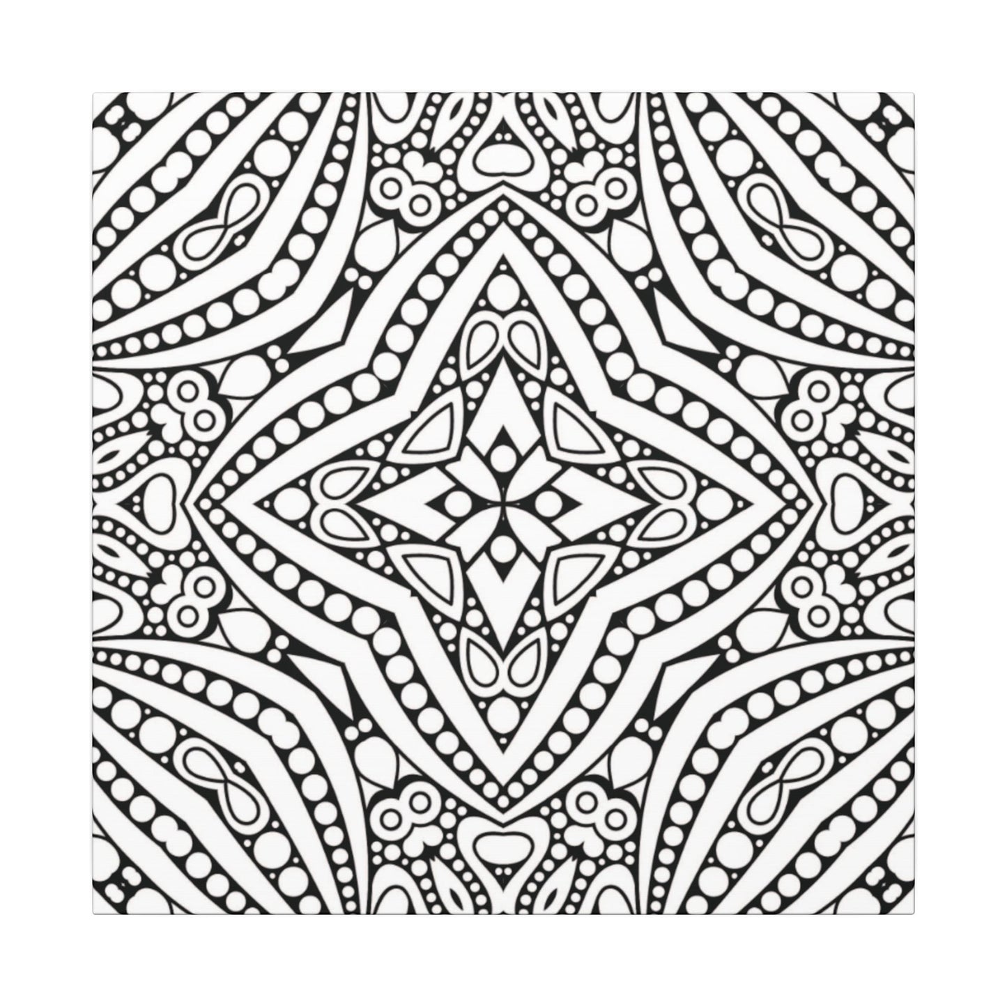 Paint-Your-Own Mandala Canvas Design #46, Stretched, 0.75" (Multi-Size)