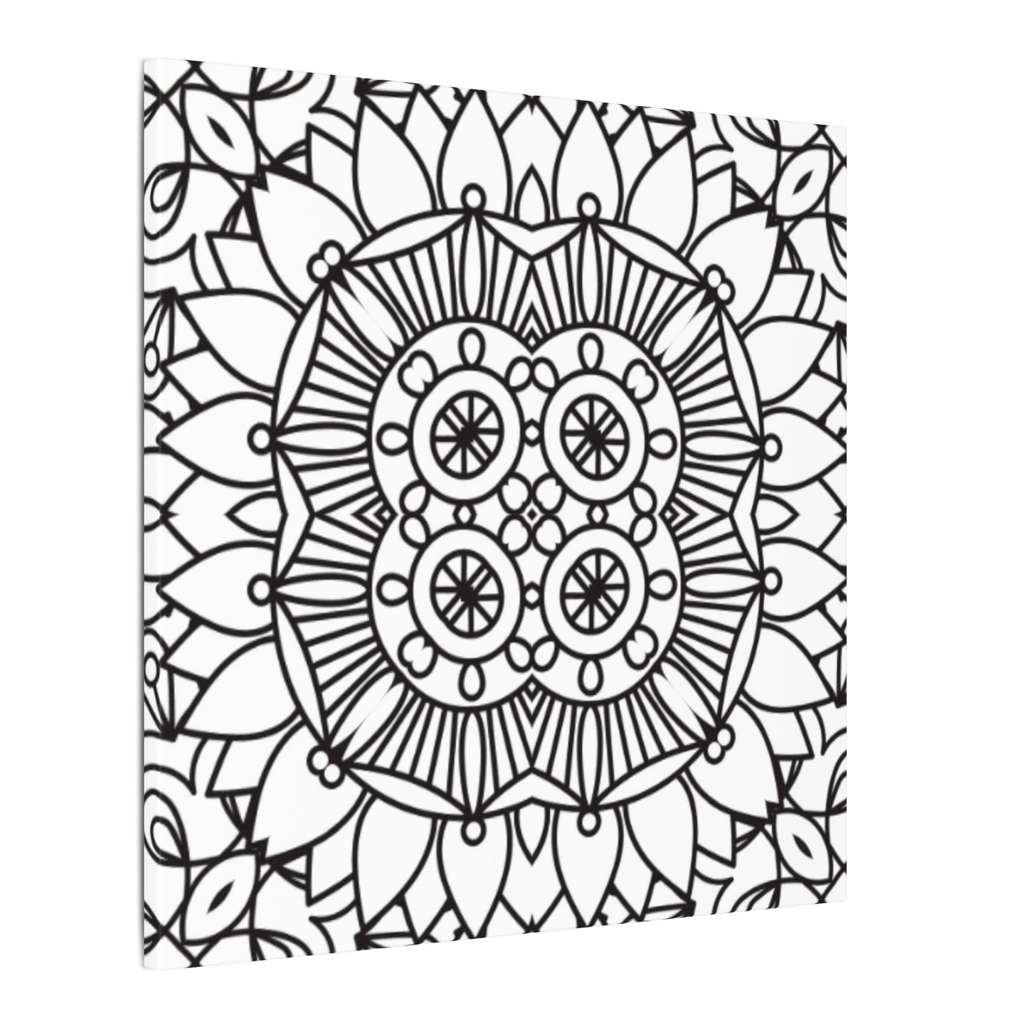 Paint-Your-Own Mandala Canvas Design #14, Stretched, 0.75" (Multi-Size)