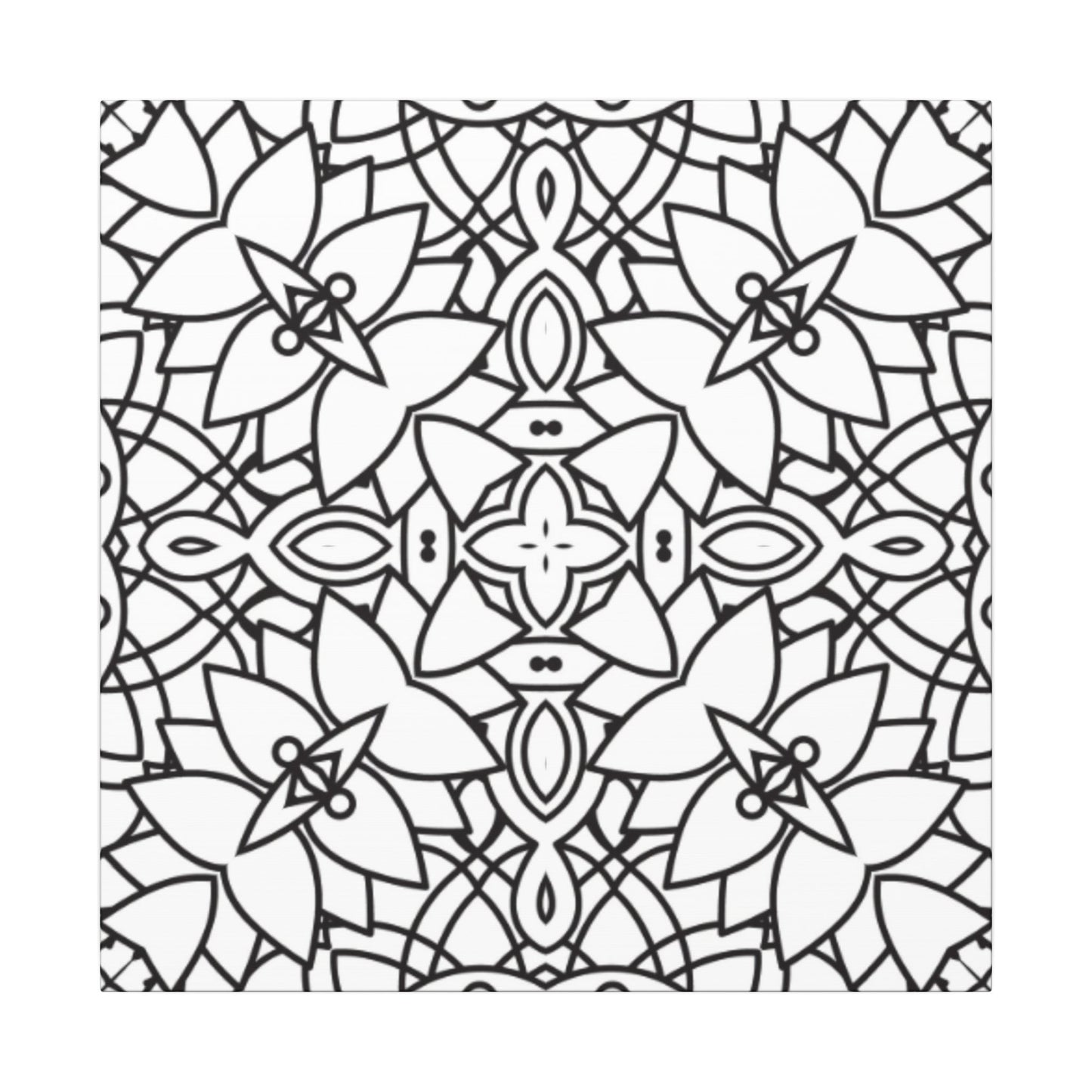 Paint-Your-Own Mandala Canvas Design #2, Stretched, 0.75" (Multi-Size)