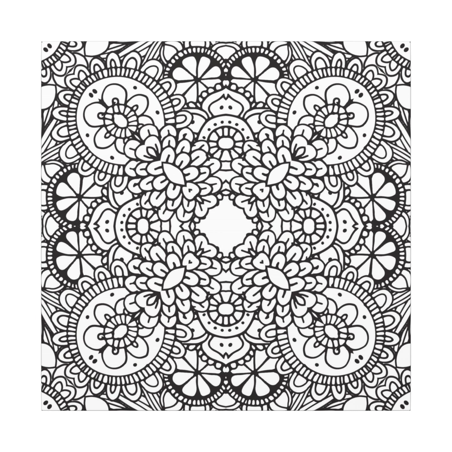 Paint-Your-Own Mandala Canvas Design #33, Stretched, 0.75" (Multi-Size)