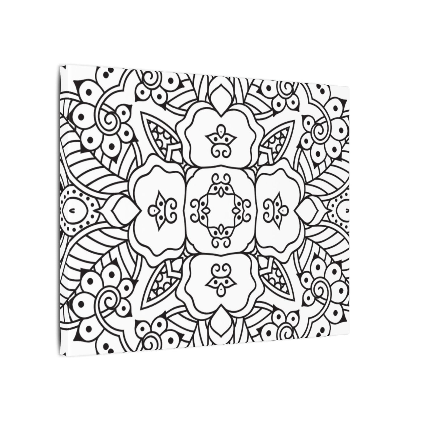 Paint-Your-Own Mandala Canvas Design #15, Stretched, 0.75" (Multi-Size)