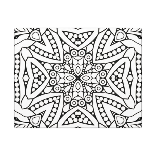 Paint-Your-Own Mandala Canvas Design #50, Stretched, 0.75" (Multi-Size)