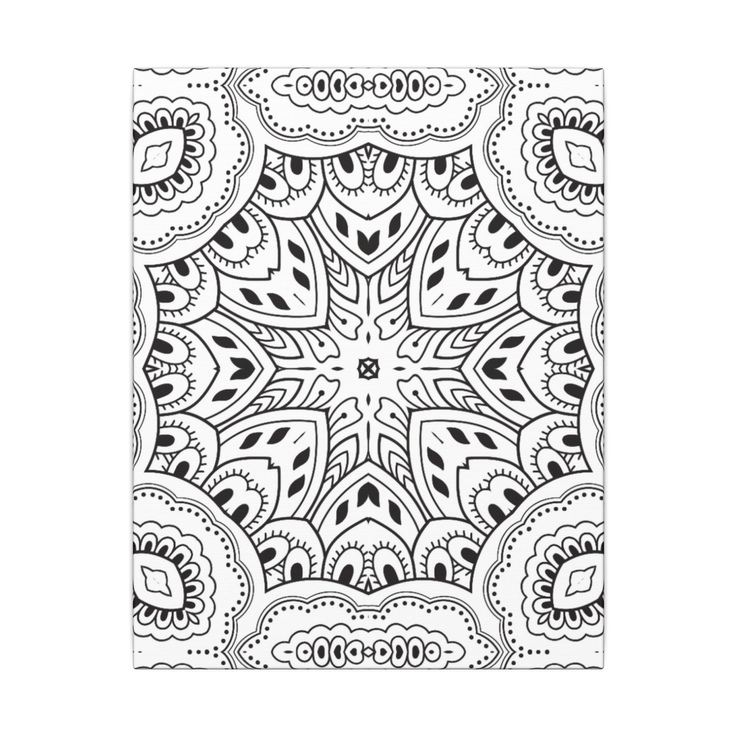 Paint-Your-Own Mandala Canvas Design #5, Stretched, 0.75" (Multi-Size)