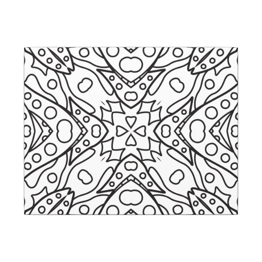 Paint-Your-Own Mandala Canvas Design #22, Stretched, 0.75" (Multi-Size)