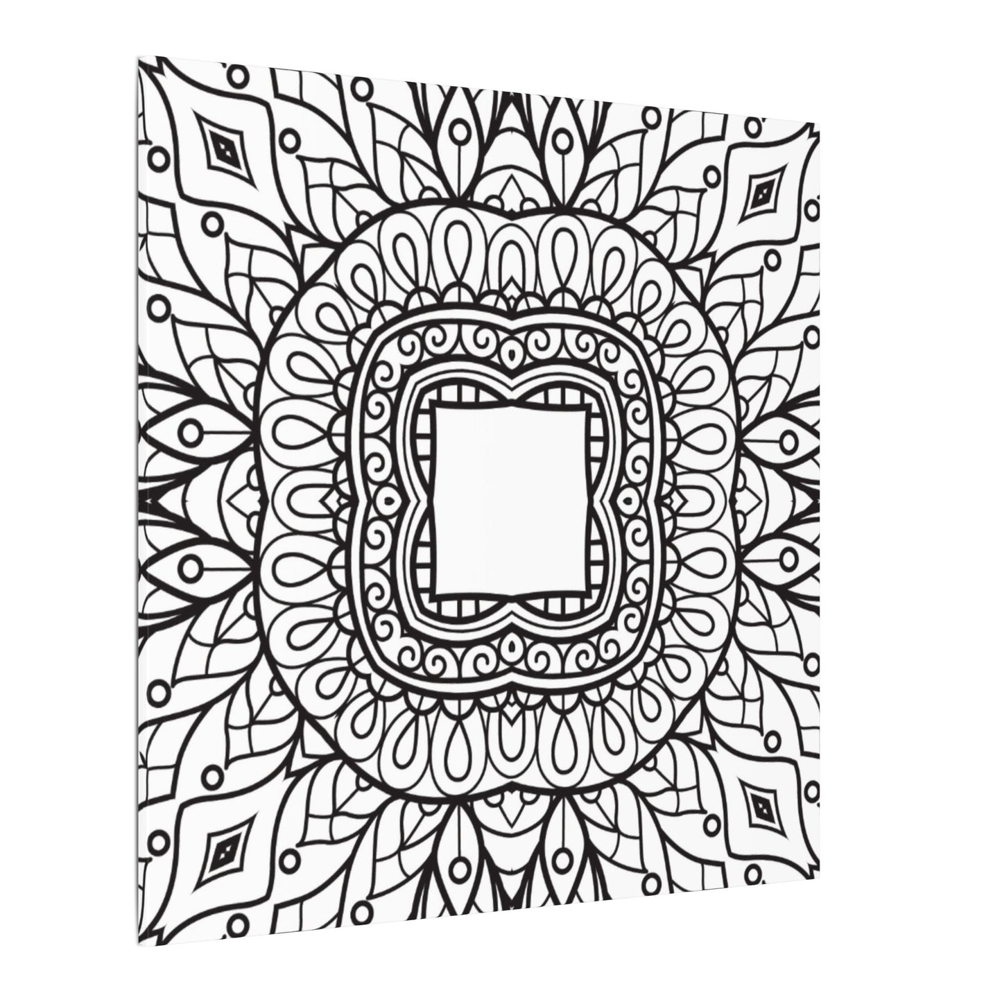 Paint-Your-Own Mandala Canvas Design #6, Stretched, 0.75" (Multi-Size)