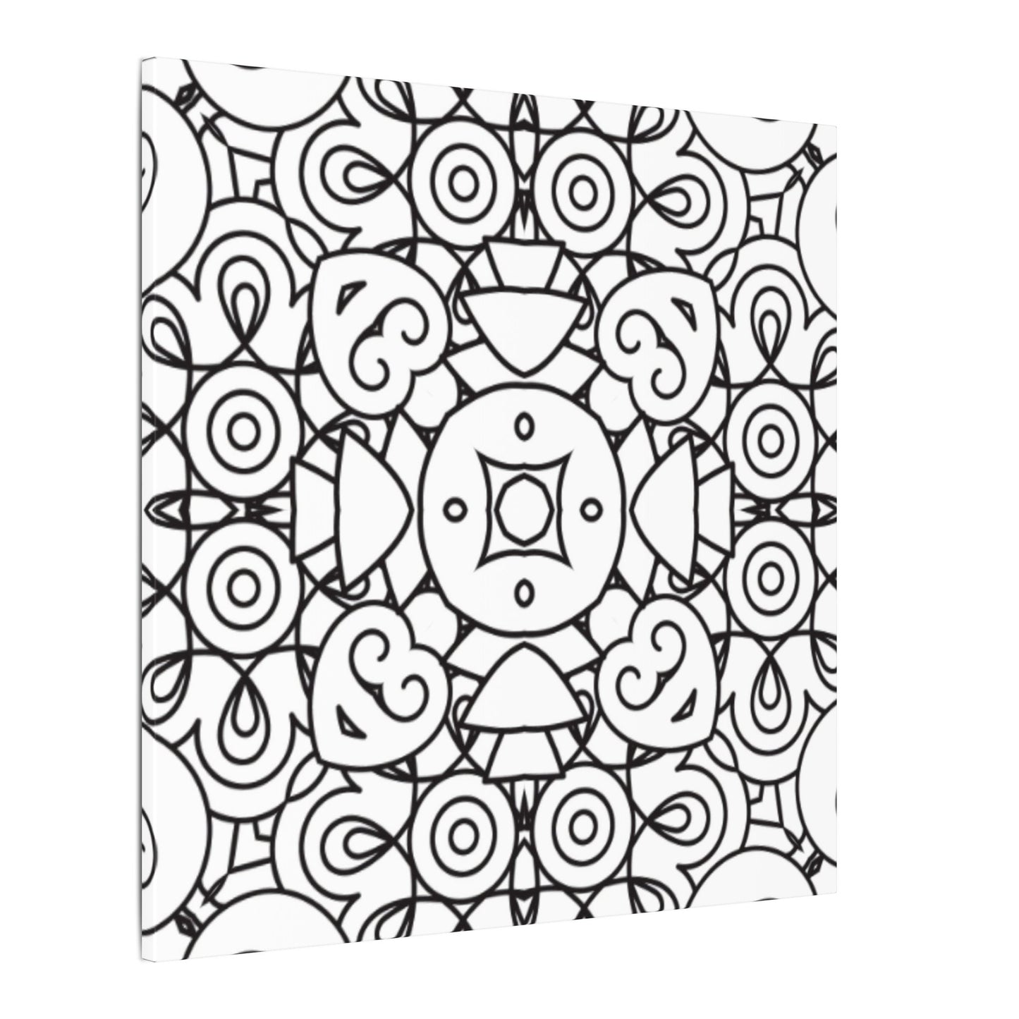 Paint-Your-Own Mandala Canvas Design #28, Stretched, 0.75" (Multi-Size)