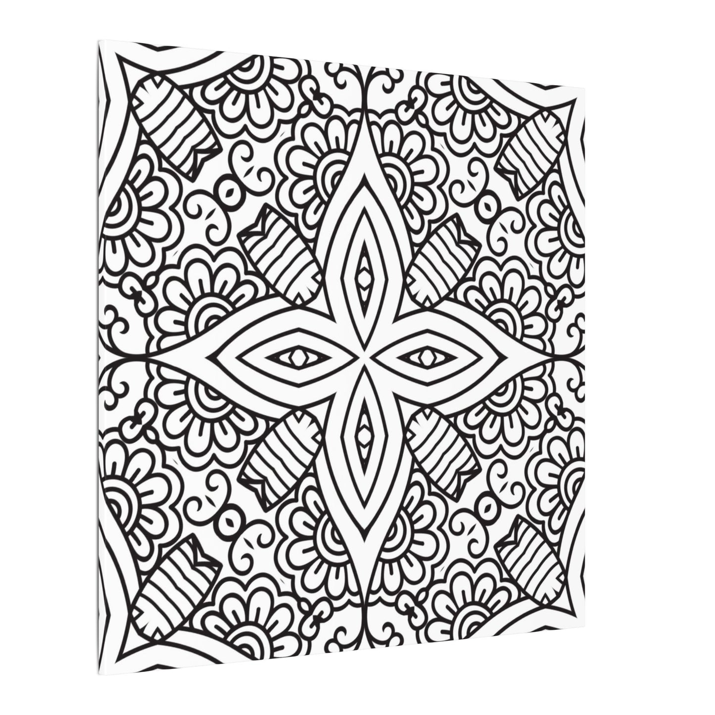 Paint-Your-Own Mandala Canvas Design #4, Stretched, 0.75" (Multi-Size)