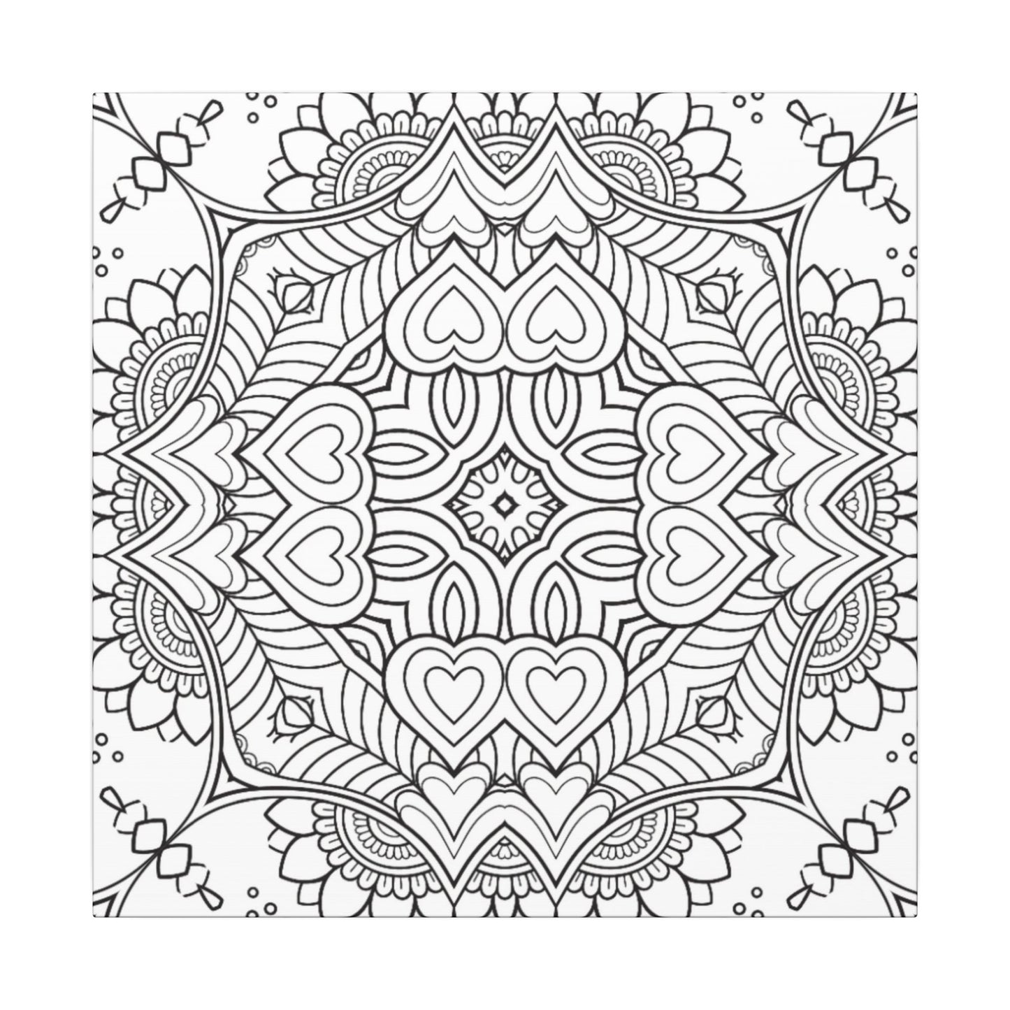 Paint-Your-Own Mandala Canvas Design #7, Stretched, 0.75" (Multi-Size)