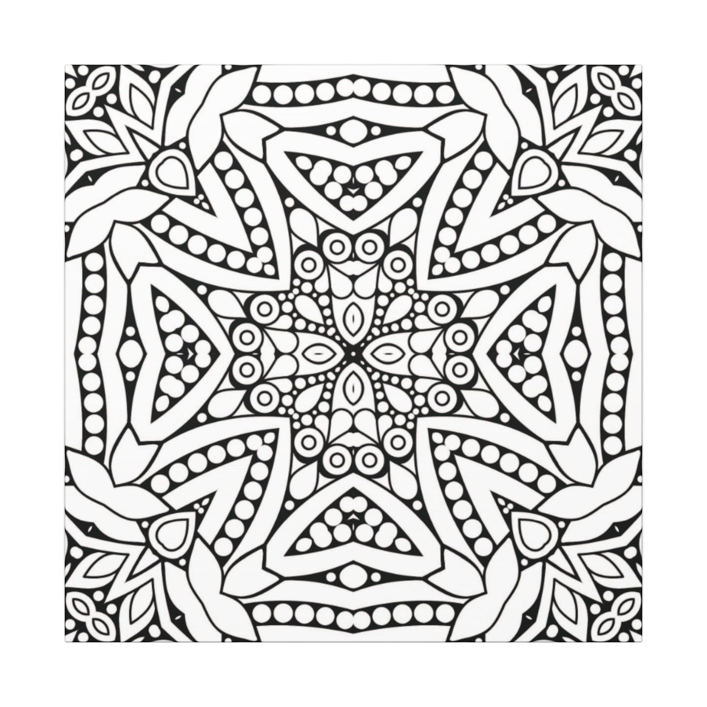 Paint-Your-Own Mandala Canvas Design #50, Stretched, 0.75" (Multi-Size)