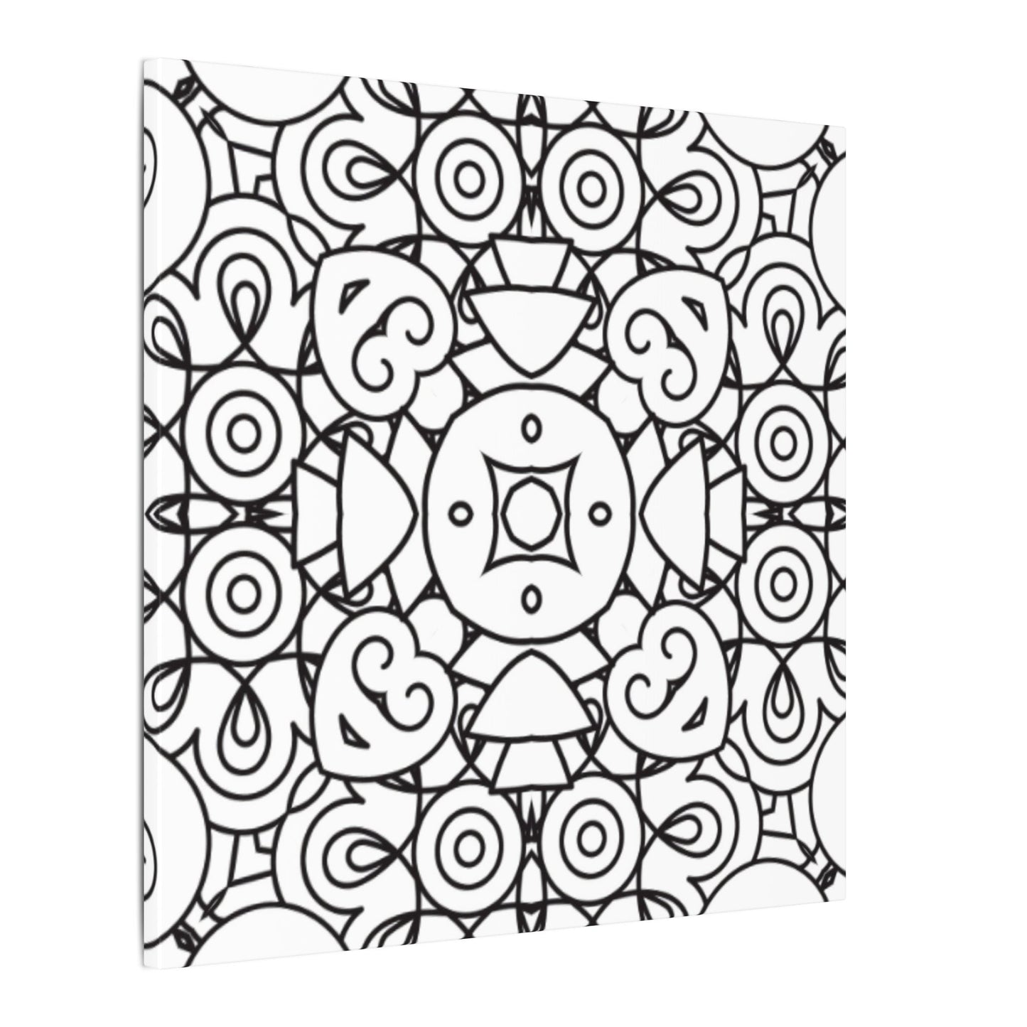Paint-Your-Own Mandala Canvas Design #28, Stretched, 0.75" (Multi-Size)