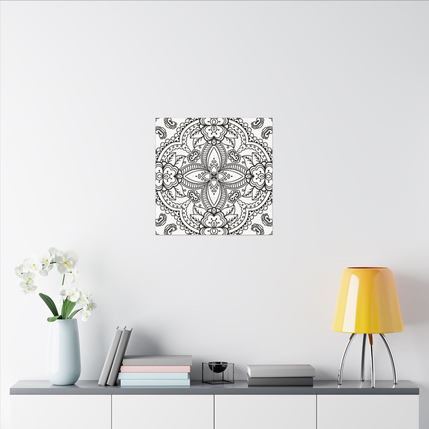 Paint-Your-Own Mandala Canvas Design #42, Stretched, 0.75" (Multi-Size)