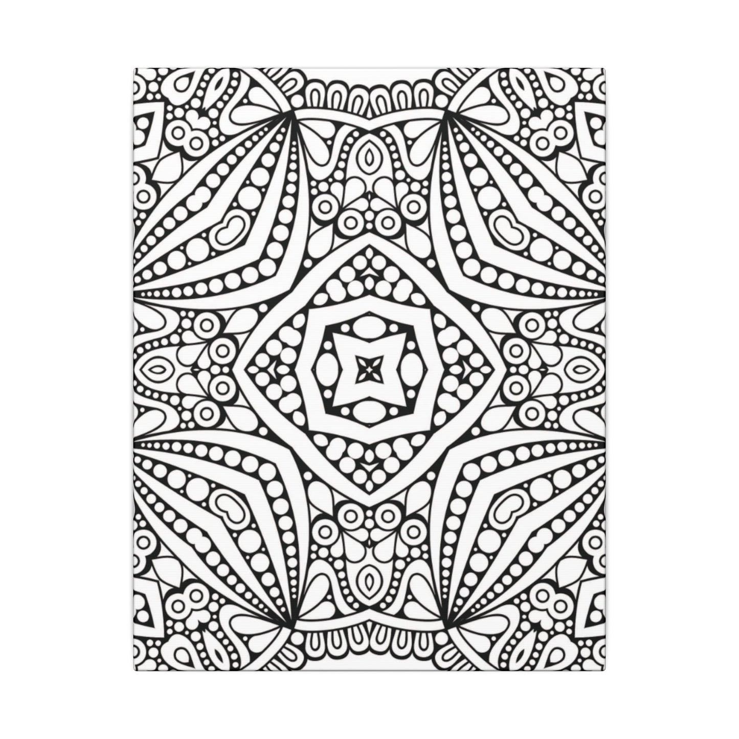 Paint-Your-Own Mandala Canvas Design #39, Stretched, 0.75" (Multi-Size)