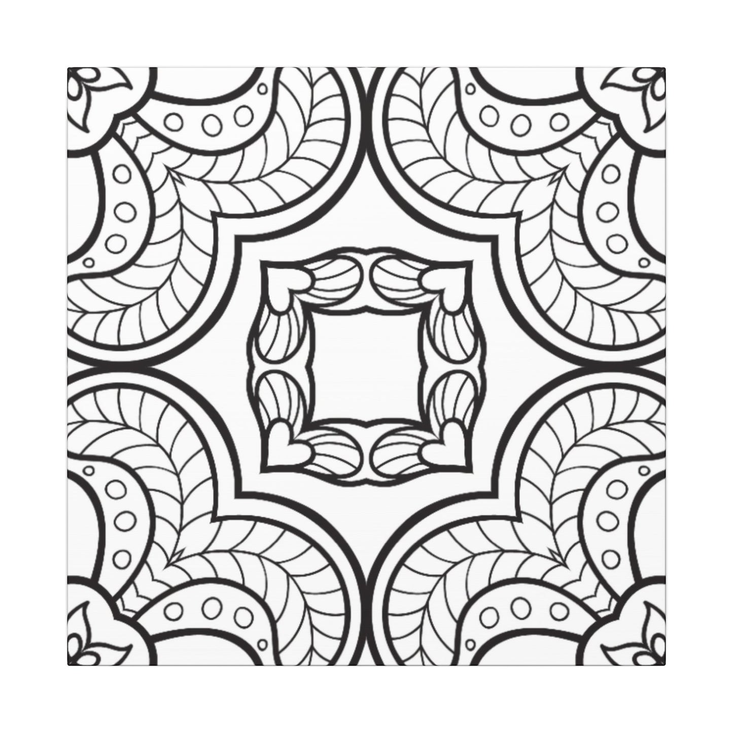 Paint-Your-Own Mandala Canvas Design #35, Stretched, 0.75" (Multi-Size)