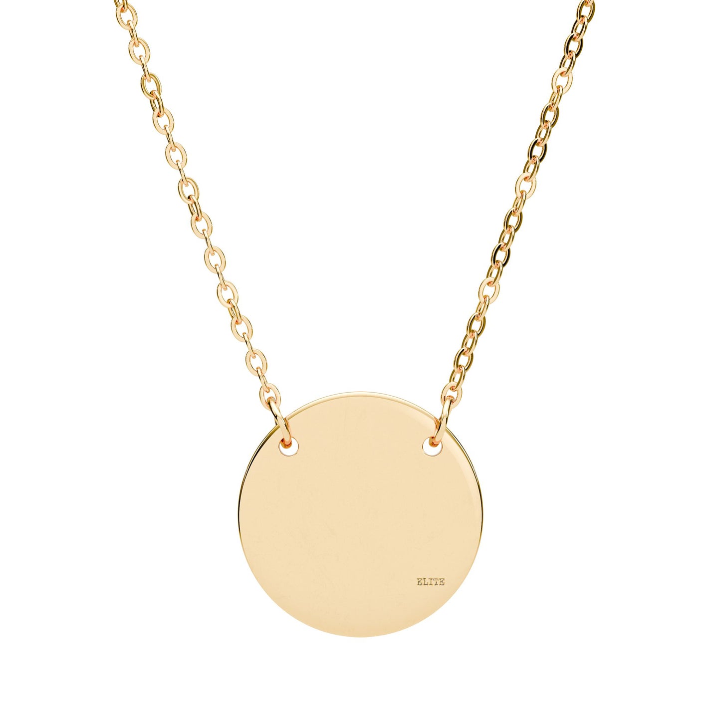 Engravable Circle Necklace — Personalized Disc Pendant Necklace