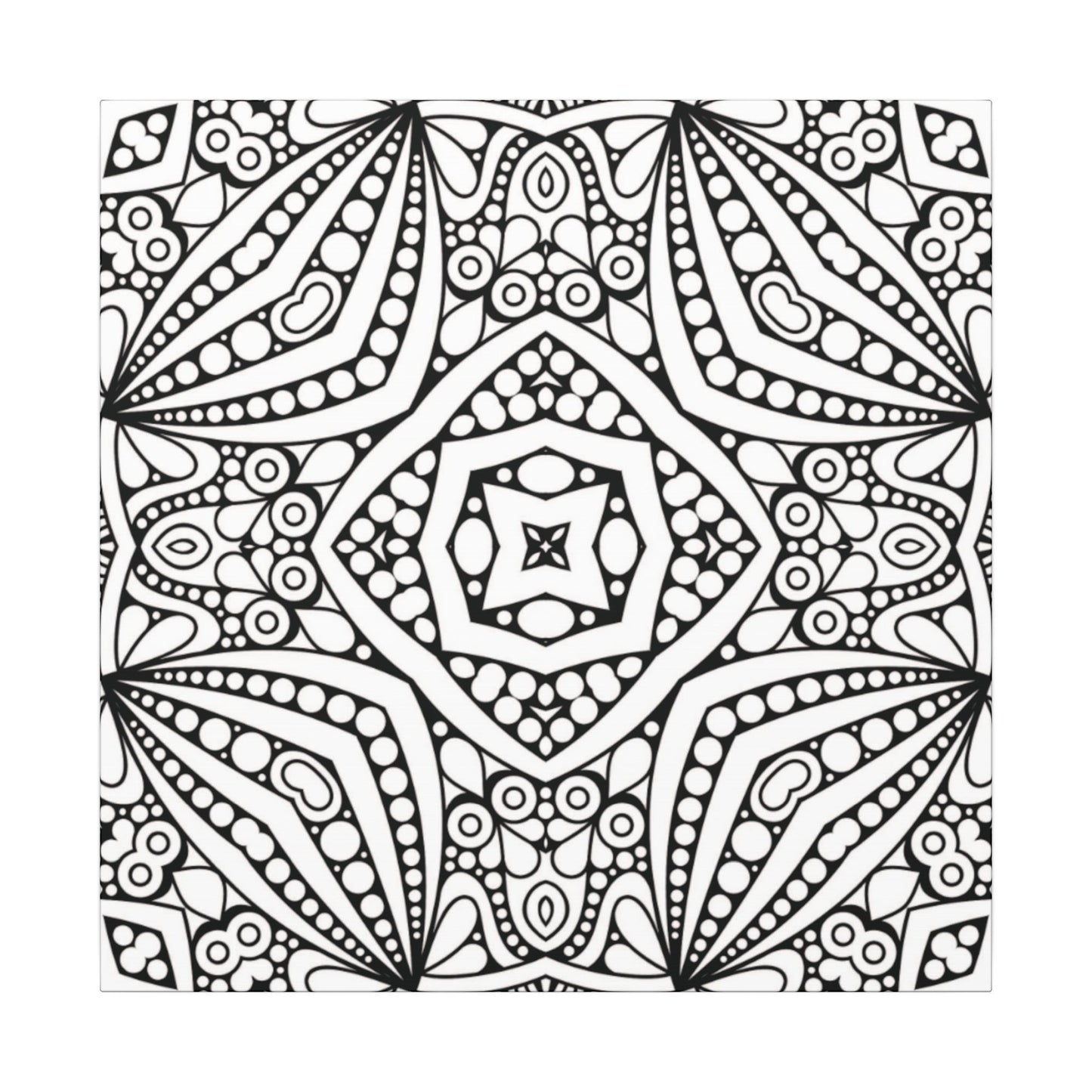 Paint-Your-Own Mandala Canvas Design #39, Stretched, 0.75" (Multi-Size)