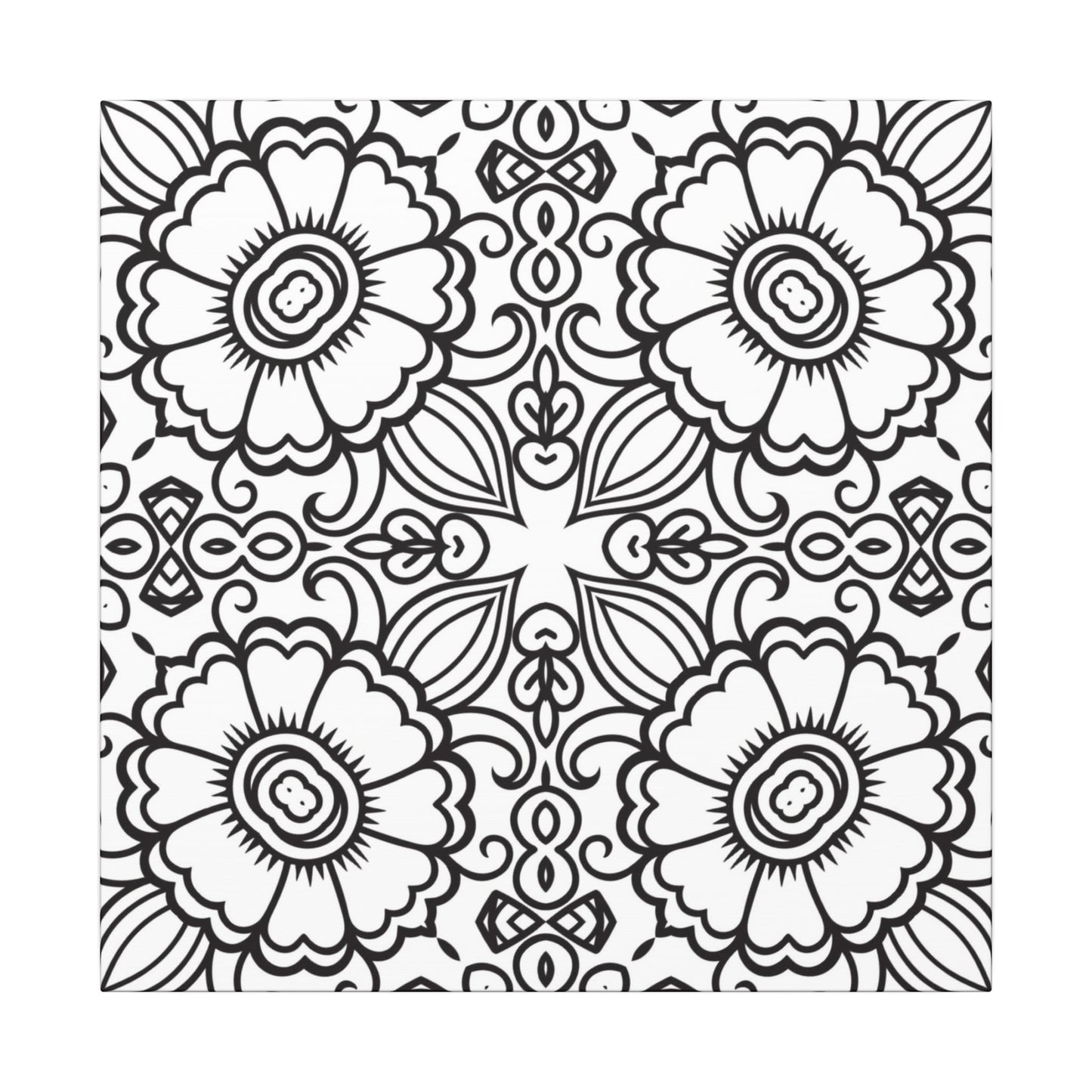 Paint-Your-Own Mandala Canvas Design #29, Stretched, 0.75" (Multi-Size)
