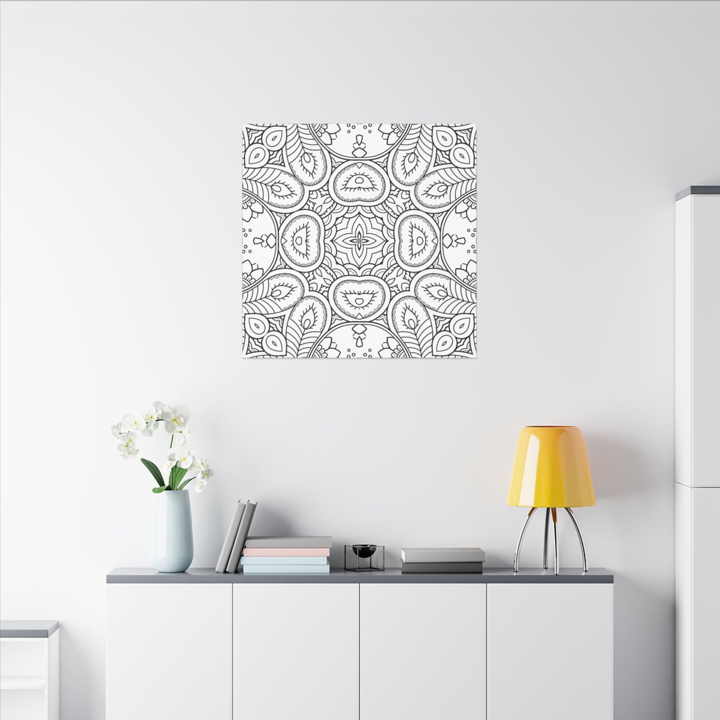 Paint-Your-Own Mandala Canvas Design #24, Stretched, 0.75" (Multi-Size)