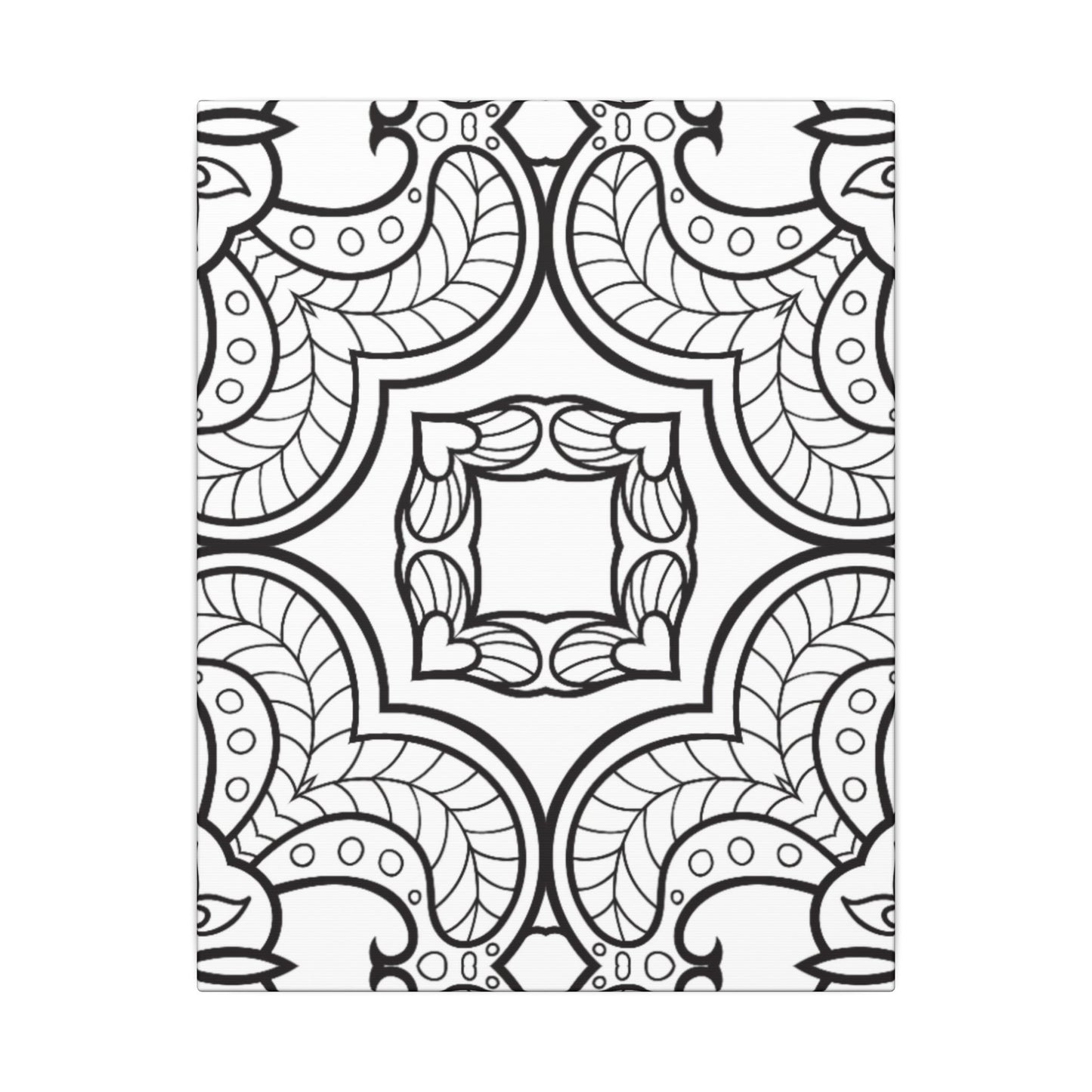 Paint-Your-Own Mandala Canvas Design #35, Stretched, 0.75" (Multi-Size)