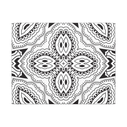 Paint-Your-Own Mandala Canvas Design #36, Stretched, 0.75" (Multi-Size)